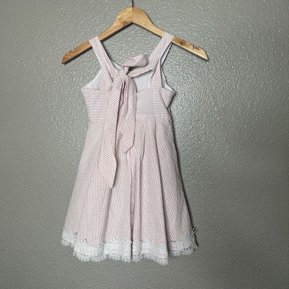 Rare editions Easter Spring Dress Pink White Size 7 - Picture 8 of 11